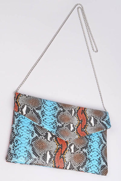 Melted Snakeskin Clutch