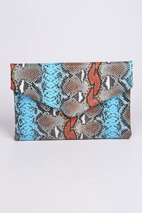 Melted Snakeskin Clutch