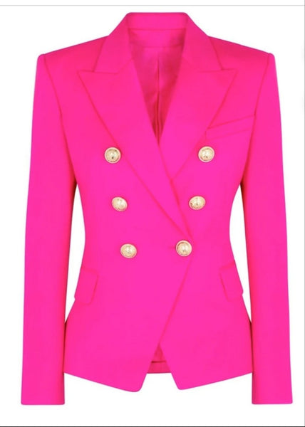 Pop of Color Double Busted Blazer