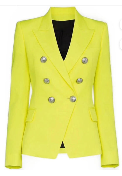 Yellow Double busted Blazer