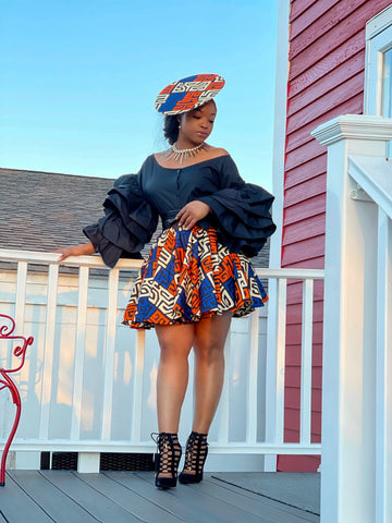 Pre-Order African Print Midi Skirt