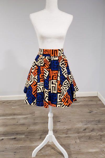 Pre-Order African Print Midi Skirt