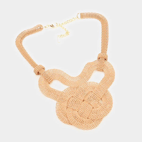 Knot Mesh Metal Necklace
